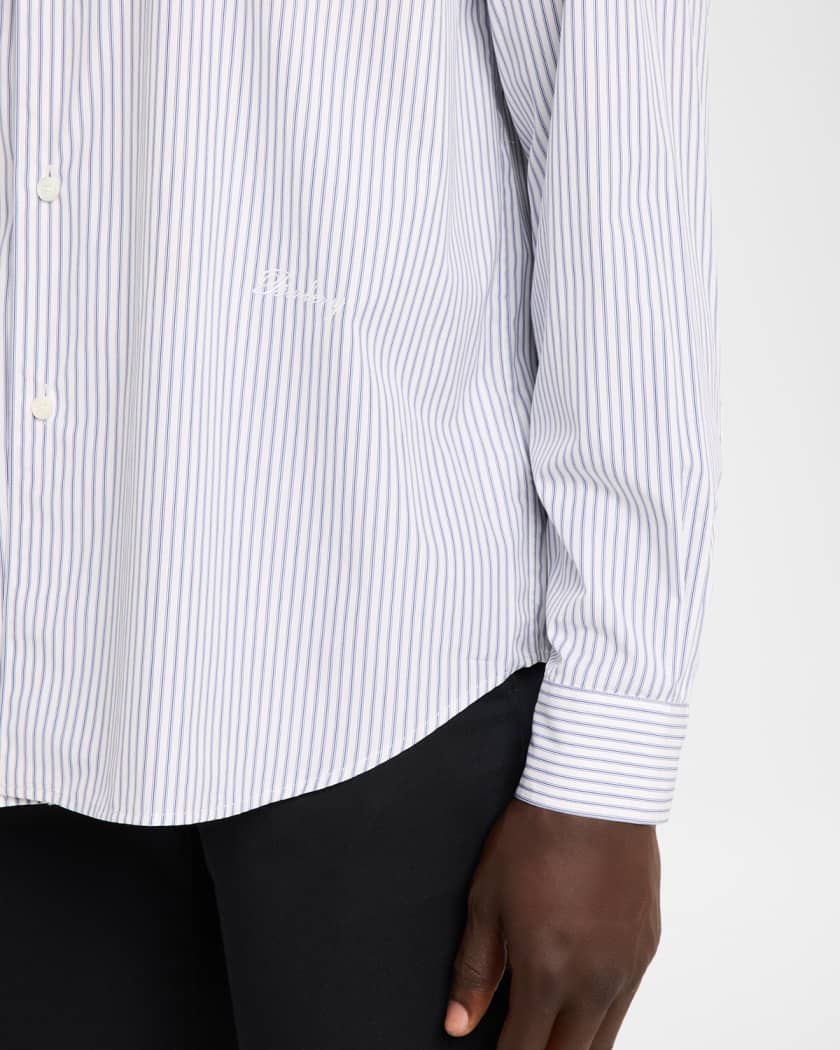 Burberry Men's Relaxed Cotton Stripe Sport Shirt | Neiman Marcus