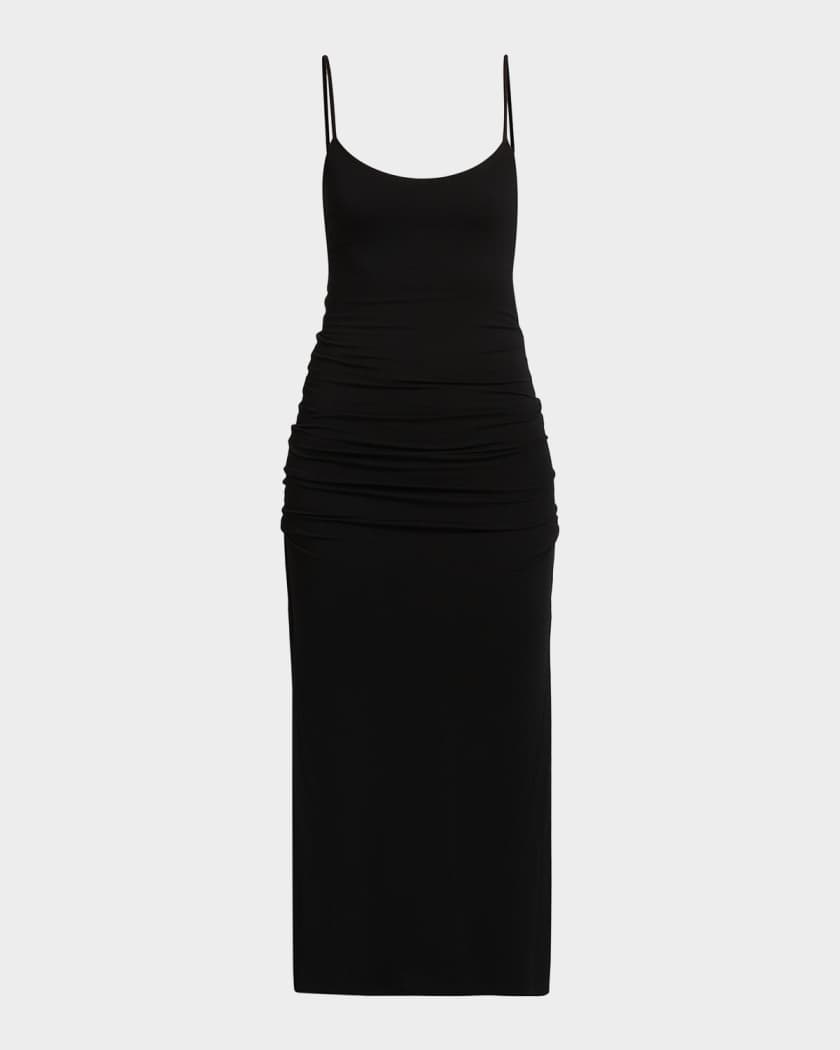 TOTEME オフショルダーマキシドレス Toteme Draped Jersey Slip Midi Dress | Neiman Marcus