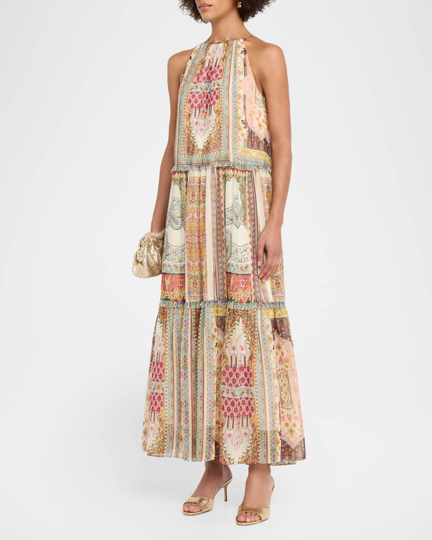 ruched floral maxi dress Strapless Ruched Floral Stretch Mesh Gown In Navy Multi, Navy Multi / Regular / 20
