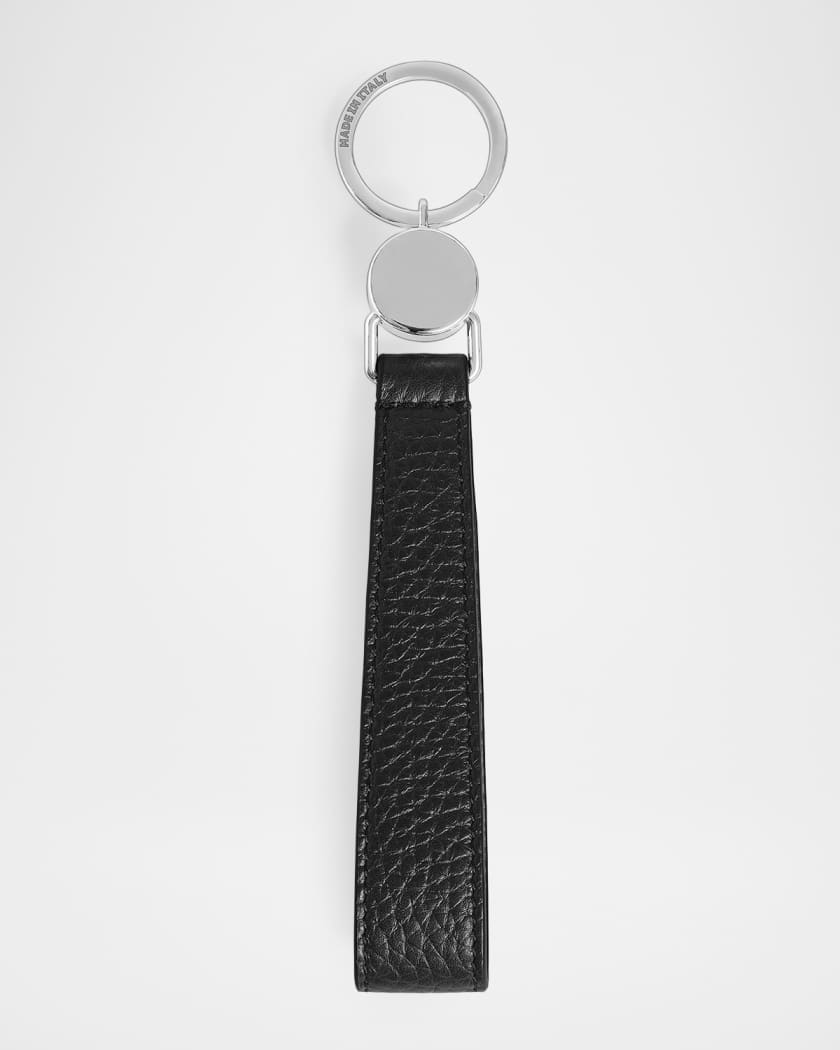 Montblanc Grain Leather Loop Keychain | Neiman Marcus