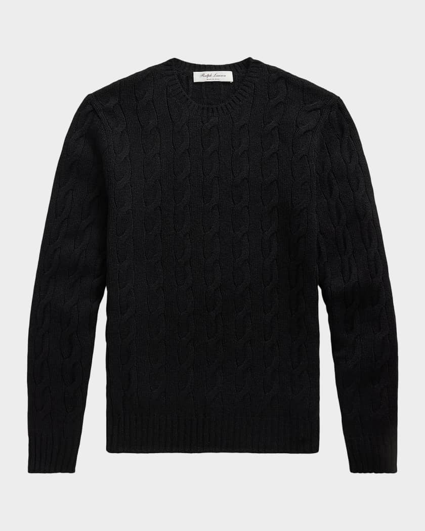 Ralph Lauren Purple Label Men's Cashmere Cable Crewneck Sweater