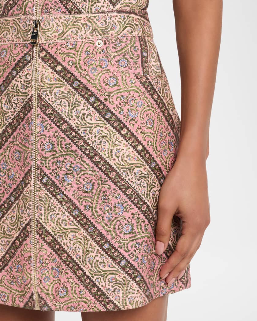 Cinq a Sept Pepper Paisley Mini Skirt | Neiman Marcus