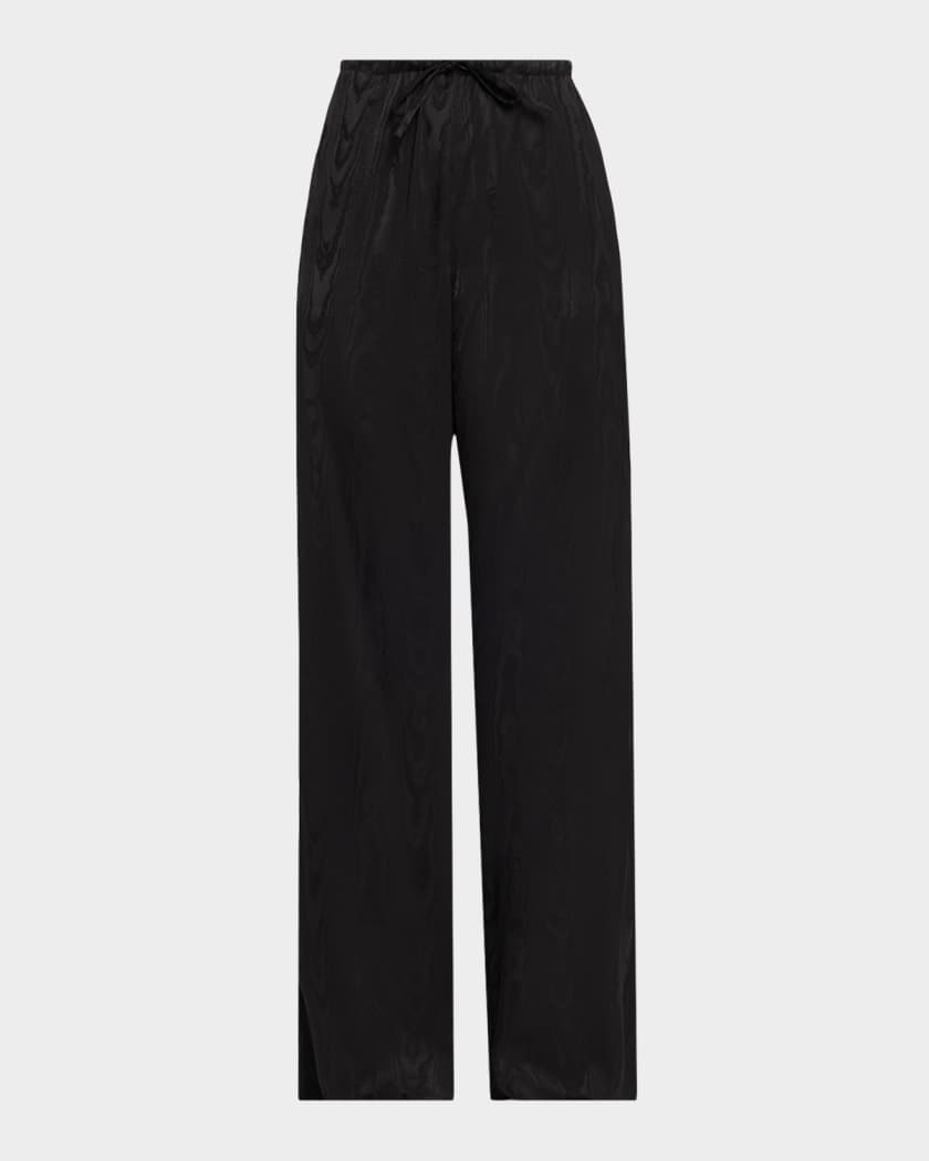 Dries Van Noten 21AW ギミック ナイロンパンツ poyle Dries Van Noten Moiré Satin Wide-Leg Drawstring Pants | Neiman Marcus