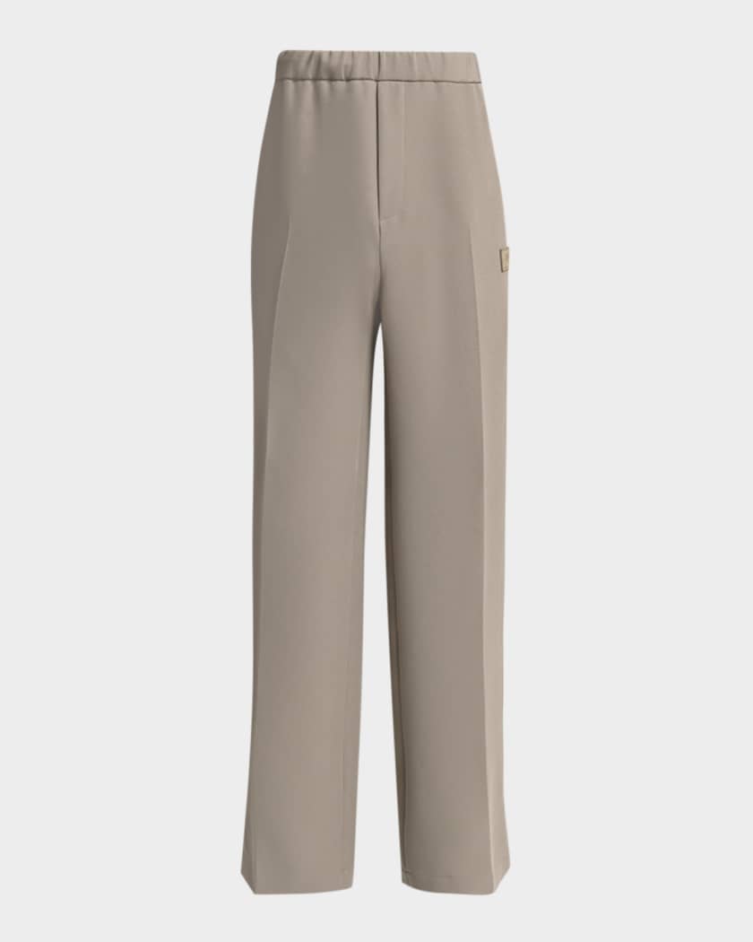 パンツ AMIRI Amiri Men's Logo Patch Wide-Leg Stretch Trousers | Neiman Marcus