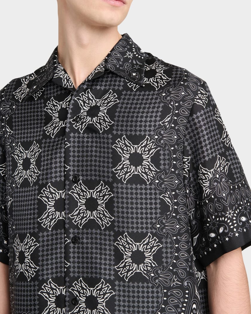 Men's Printed Silk MA Bandana Quad Paisley Collection | Neiman Marcus