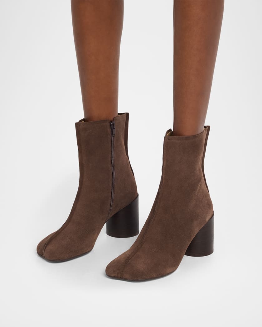 MM6 Maison Margiela 60mm Stitch Suede Ankle Boots | Neiman Marcus