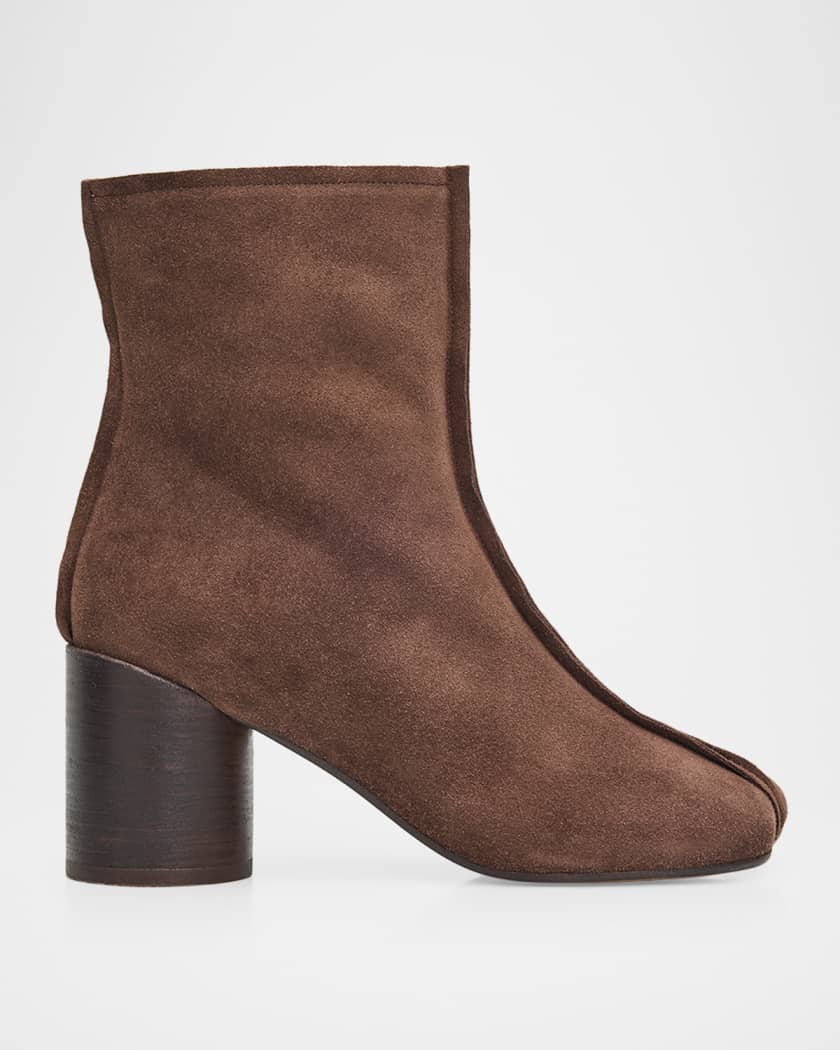 MM6 Maison Margiela 60mm Stitch Suede Ankle Boots | Neiman Marcus