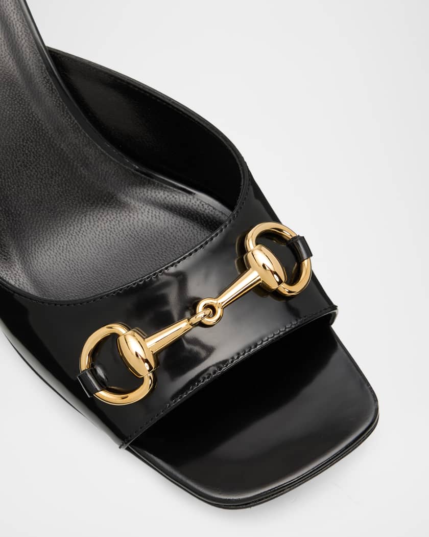 Gucci 55mm Signora Leather Mules | Neiman Marcus