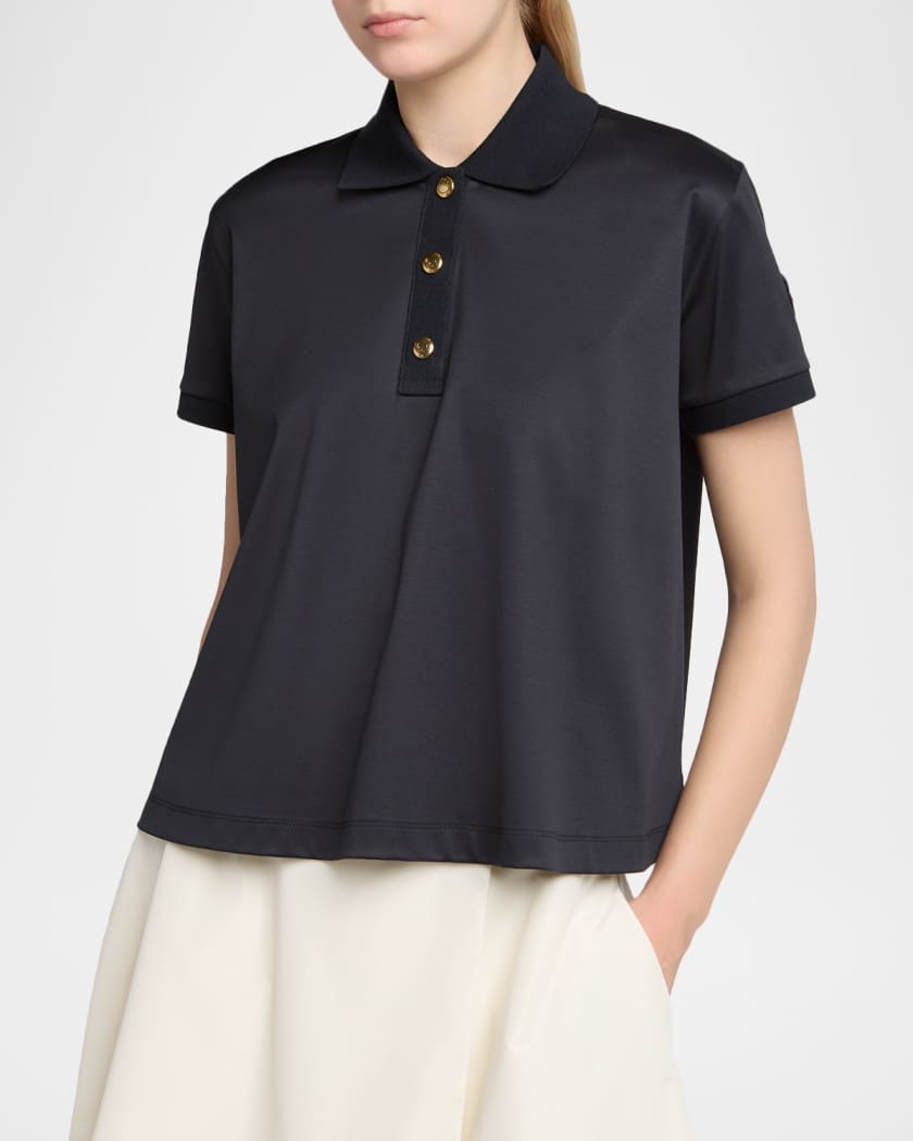 Moncler Short-Sleeve Polo Shirt | Neiman Marcus