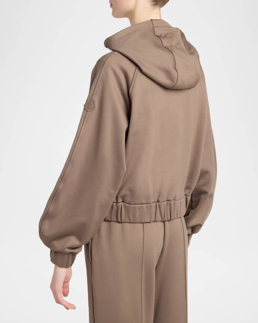 MONCLER ベージュ ジップアップカーディガン Moncler Technical Fleece Zip-Up Cardigan | Neiman Marcus