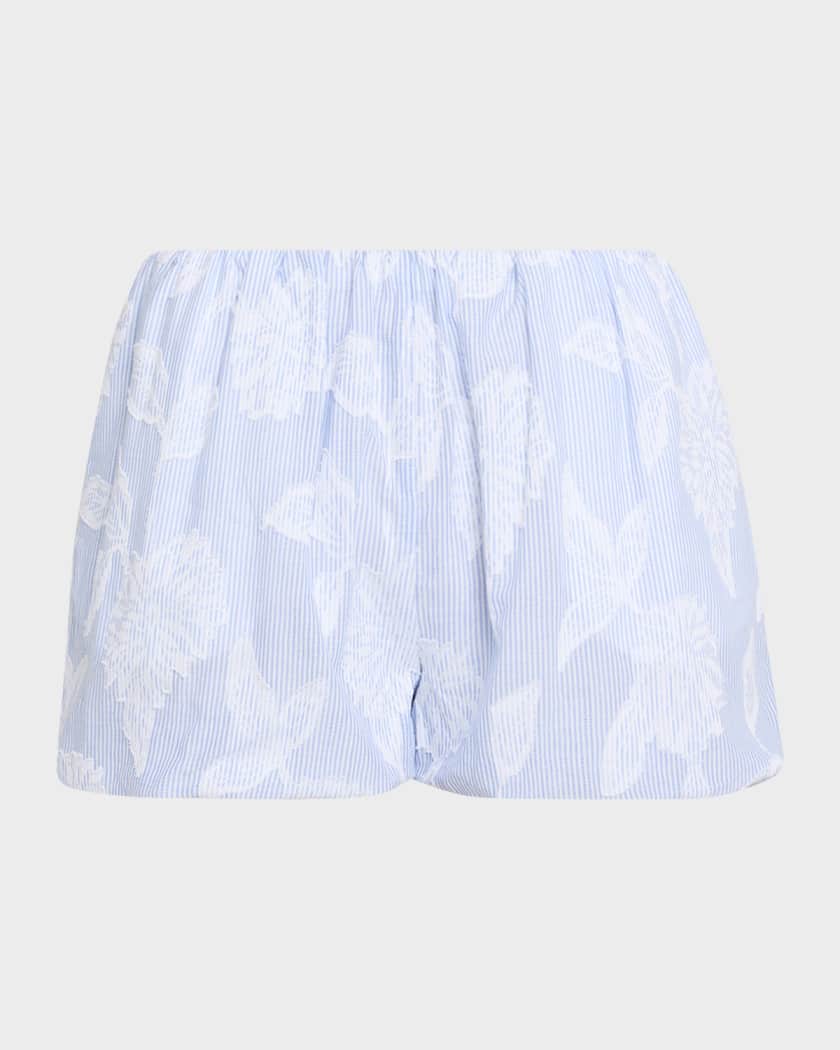Generation Love Olson Floral Stripe Bubble Shorts | Neiman Marcus