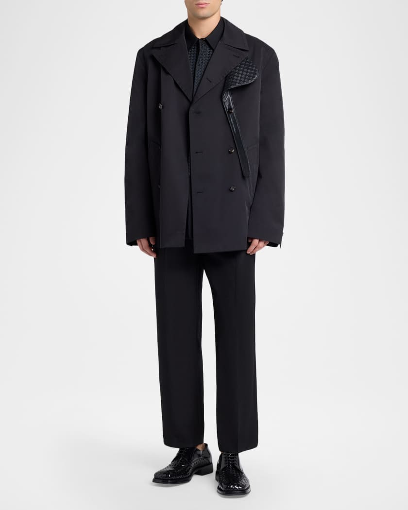 BAL　COTTON NYLON FISTTAIL COAT Bottega Veneta Men's Nylon and Cotton Technical Short Coat