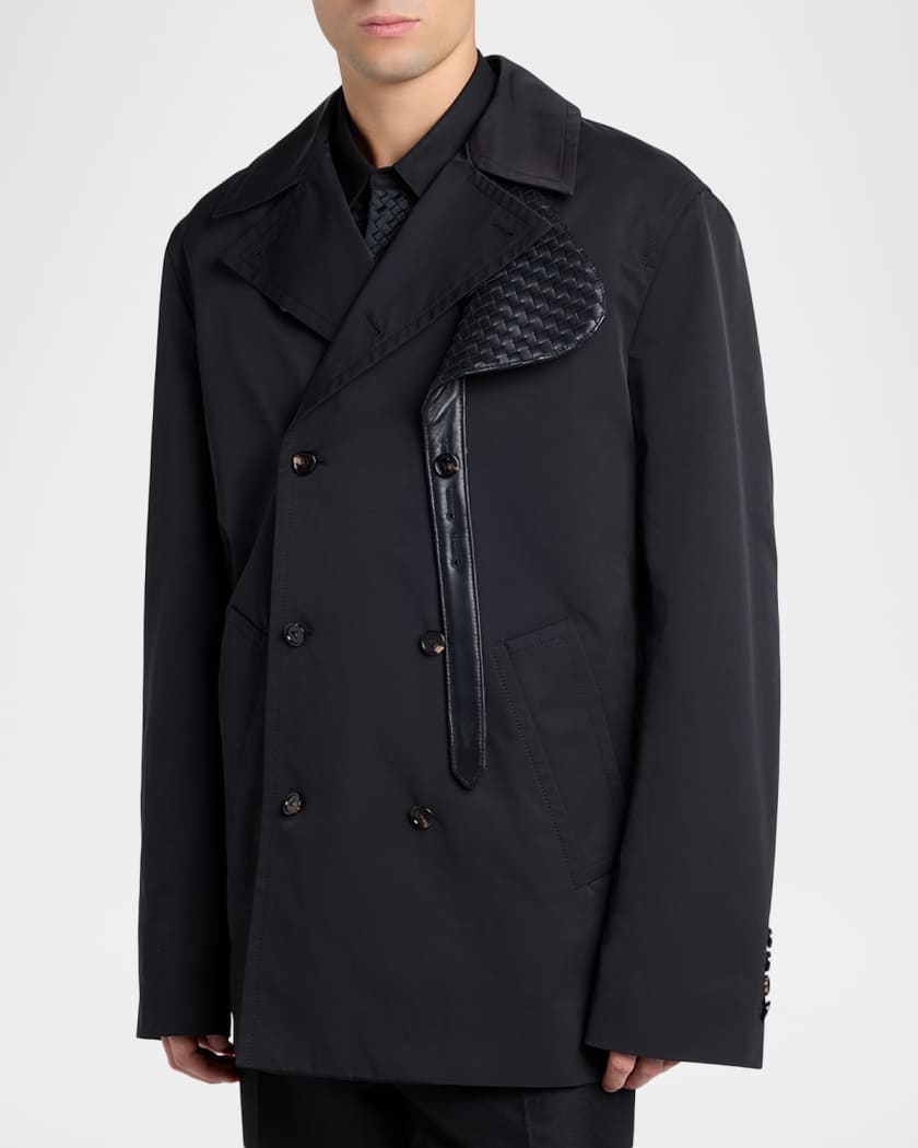 Bottega Veneta Men's Nylon and Cotton Technical Short Coat