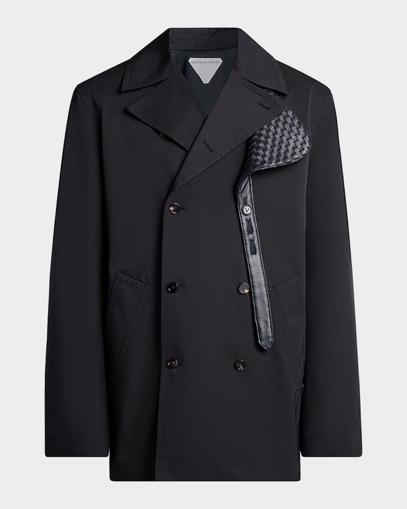 Bottega Veneta Men's Nylon and Cotton Technical Short Coat