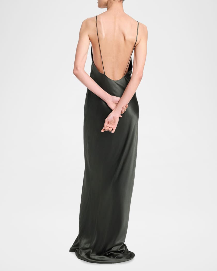 open back slip dress Genevieve Made with Mulberry Washable Silk (read Fleur du Mal | Open