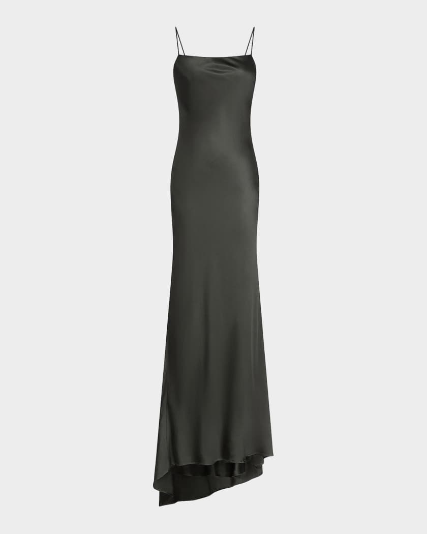 open back slip dress Ofelia Floor Length take it with you into every season. Satin slip dress