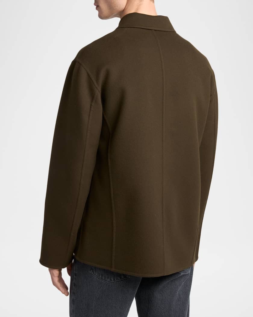 Jil Sander Men's Wool and Cashmere Shirt Jacket | Neiman Marcus