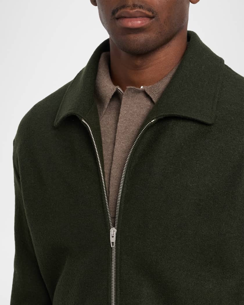 JIL SANDER ウールジップシャツ　44 Jil Sander Men's Wool Zip Up Sweatshirt | Neiman Marcus