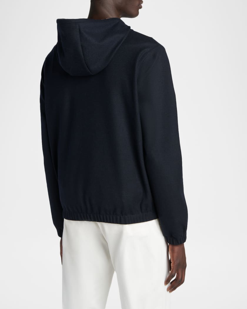 Moncler Men's Hooded Snap-Front Blouson | Neiman Marcus