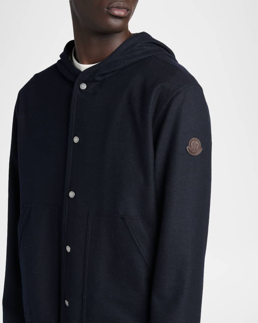 Moncler Men's Hooded Snap-Front Blouson | Neiman Marcus