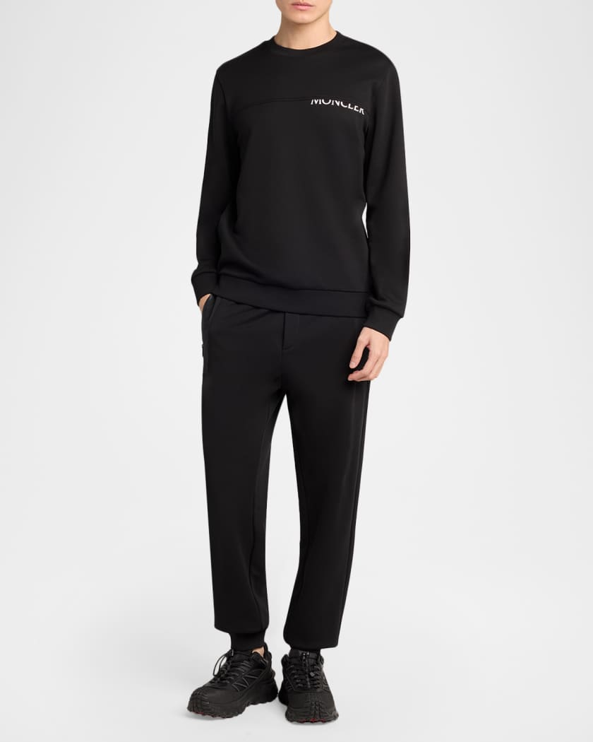 Moncler Men's Logo-Panel Fleece Sweatpants | Neiman Marcus