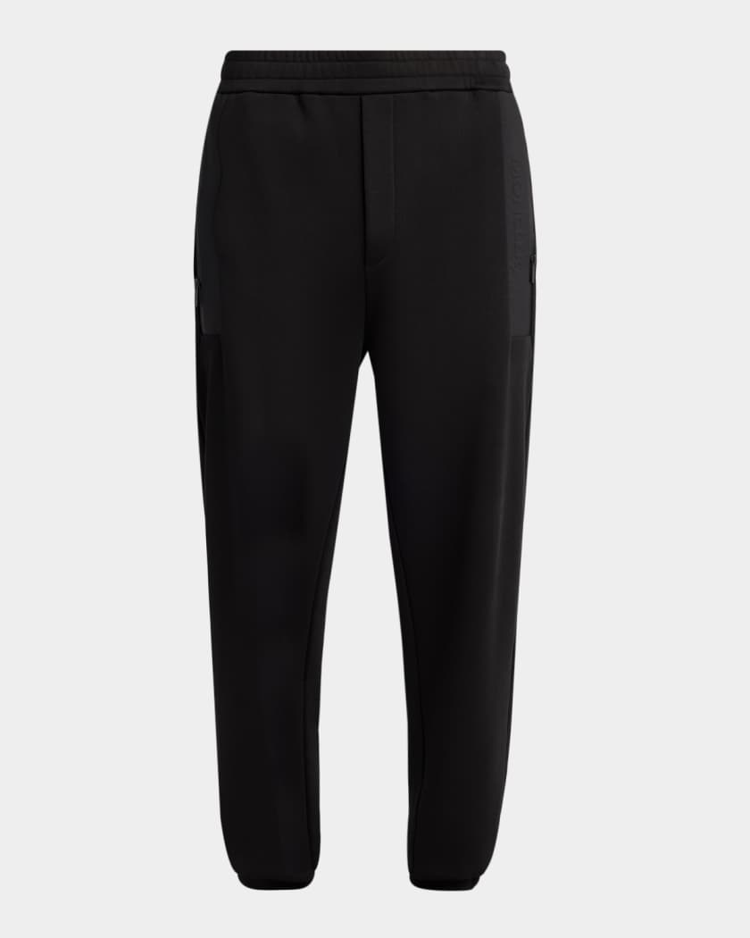 Moncler Men's Logo-Panel Fleece Sweatpants | Neiman Marcus