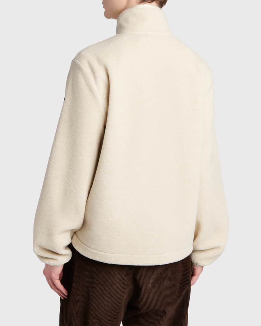 Moncler Men's Fleece Stand Collar Full-Zip Cardigan | Neiman Marcus