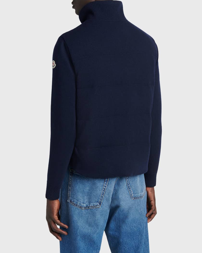 Moncler Men's Wool and Cashmere Knit Cardigan | Neiman Marcus