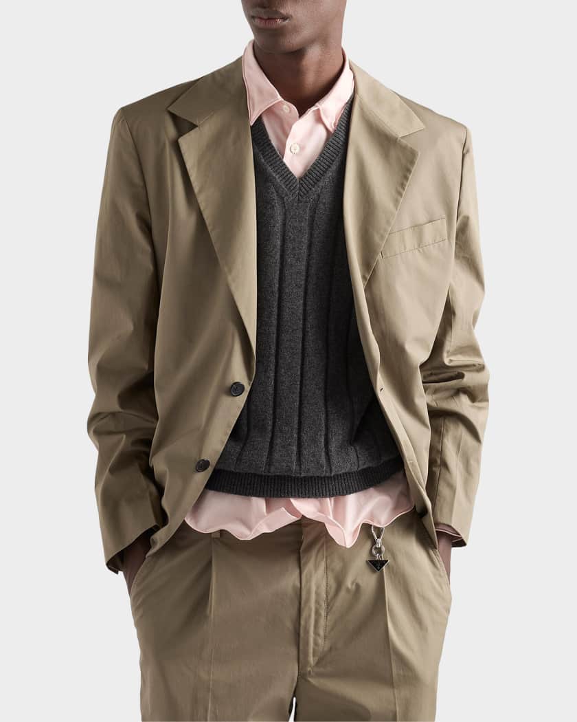 Prada Men's Cashmere V-Neck Vest | Neiman Marcus