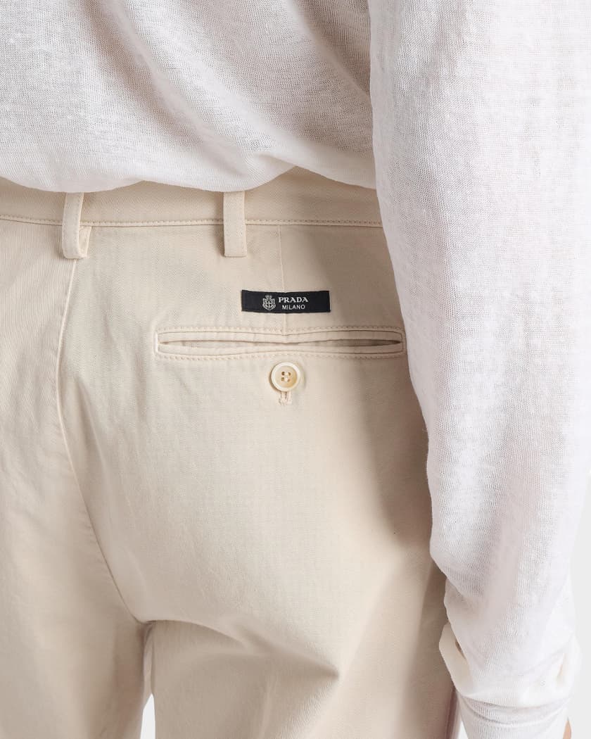 Prada Men's Wide-Leg Cotton Pants | Neiman Marcus