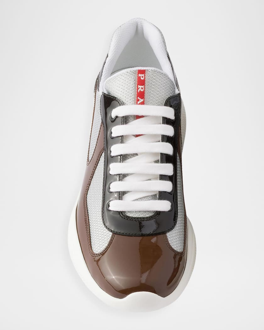 Prada Men's Patent Leather & Technical Fabric Prada America's Cup