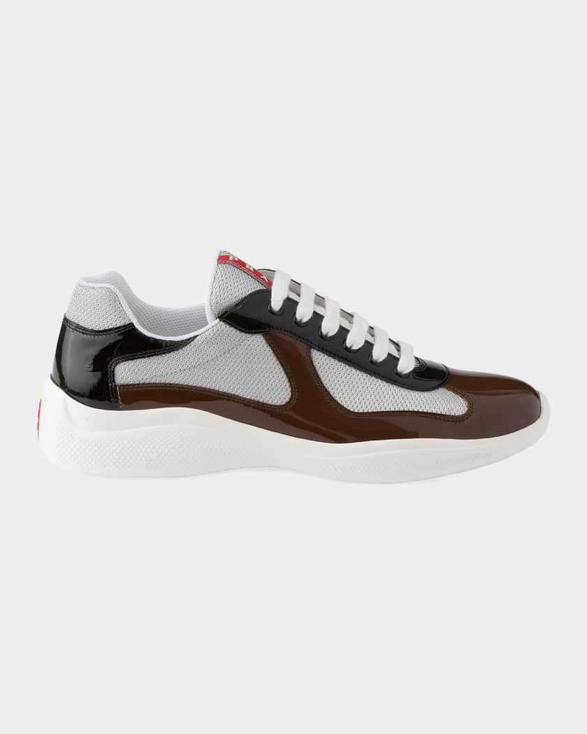 Prada Men's Patent Leather & Technical Fabric Prada America's Cup