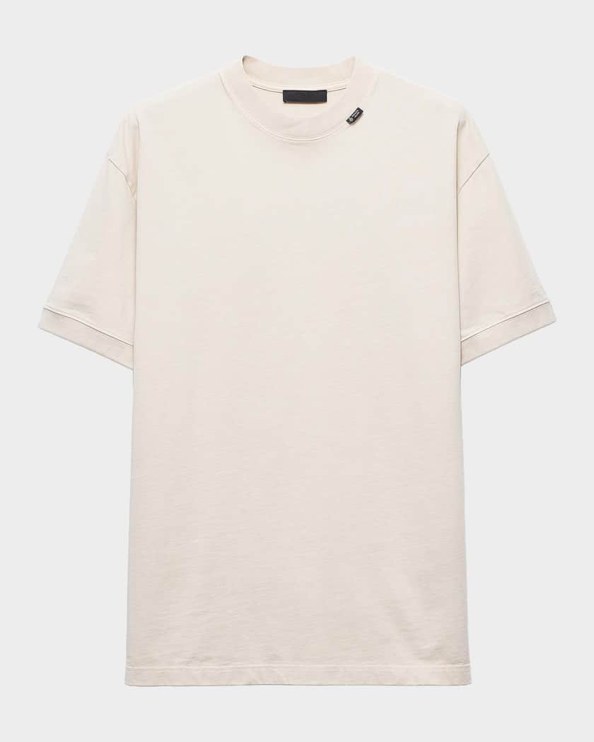 Prada Men's Short-Sleeved Cotton T-Shirt | Neiman Marcus