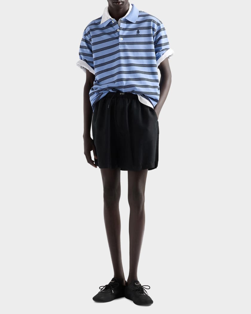 Prada Men's Garment-Dyed Cotton Polo Shirt | Neiman Marcus