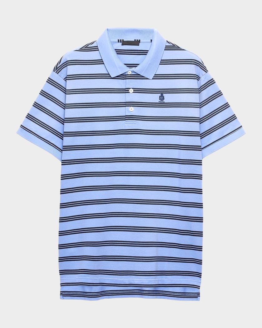 PRADA ガーメント Prada Men's Garment-Dyed Cotton Polo Shirt | Neiman Marcus