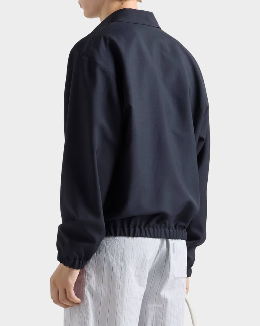 ジャケット・アウター Enewdnina mohair wool blouson Prada Men's Mohair Wool Blouson Jacket | Neiman Marcus