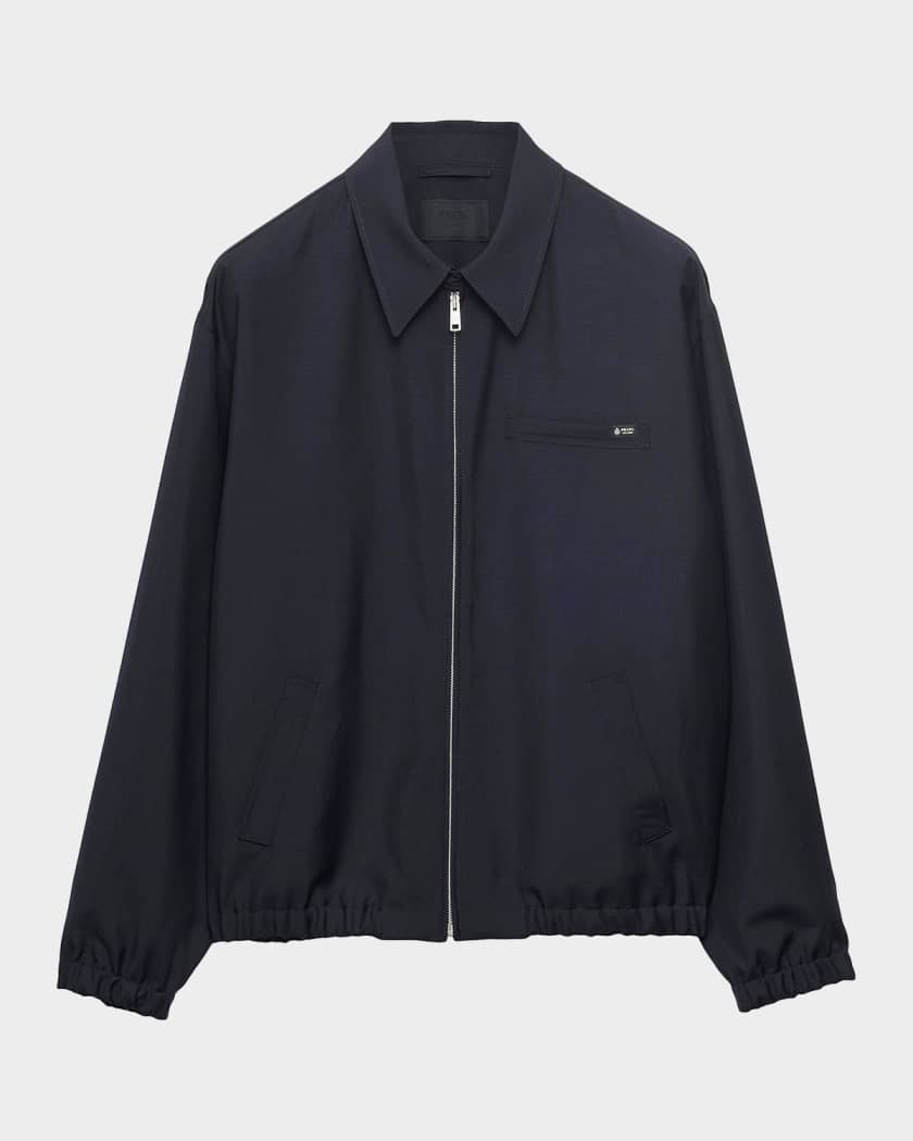 ジャケット・アウター Enewdnina mohair wool blouson Prada Men's Mohair Wool Blouson Jacket | Neiman Marcus