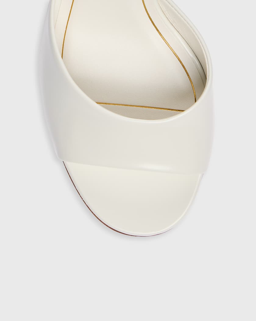 Gucci 75mm Castello Leather Mules | Neiman Marcus