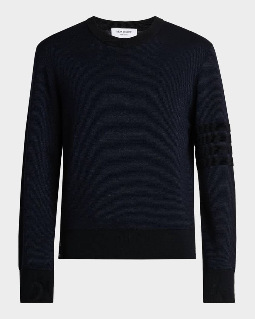 Thom Browne Men's Ottoman Stitch 4-Bar Stripe Wool-Linen-Cotton