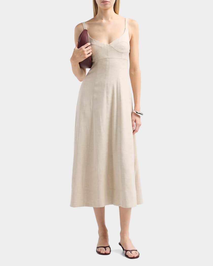 arya midi dress Arya White Midi Dress Sleeves Off by Mirimalist