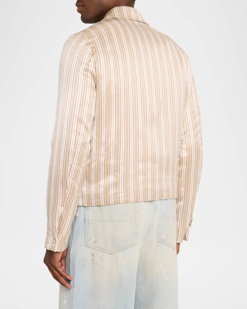 Amiri Men's Multi-Stripe Full-Zip Blouson | Neiman Marcus