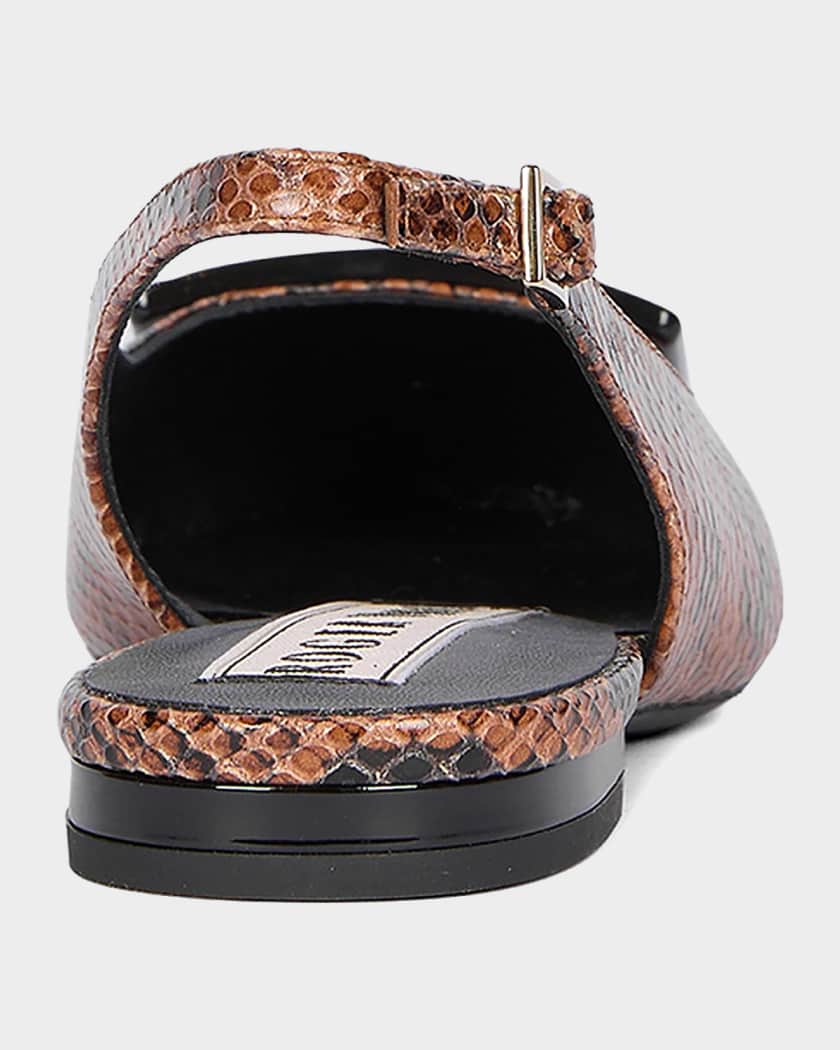 Roger Vivier Gommettine Croc-Embossed Leather Slingback Ballerina