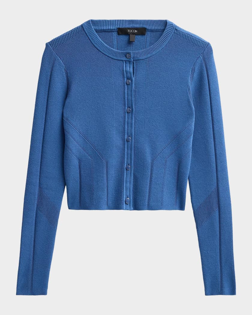 Toccin Vicki Crop Fitted Cardigan | Neiman Marcus