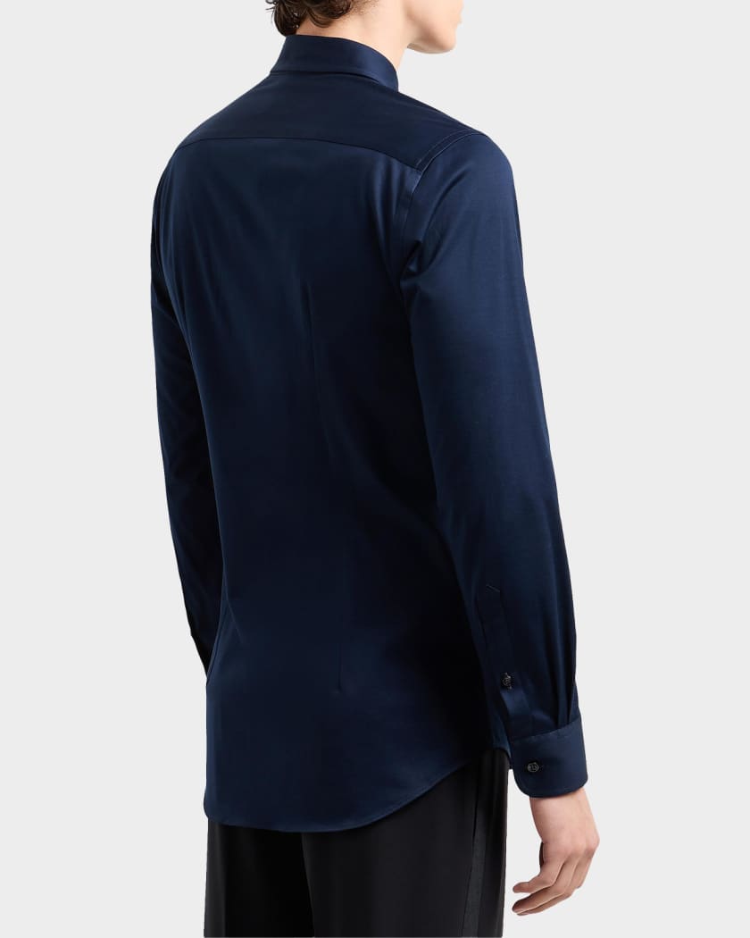 Giorgio Armani Men's Cotton Jersey Sport Shirt | Neiman Marcus
