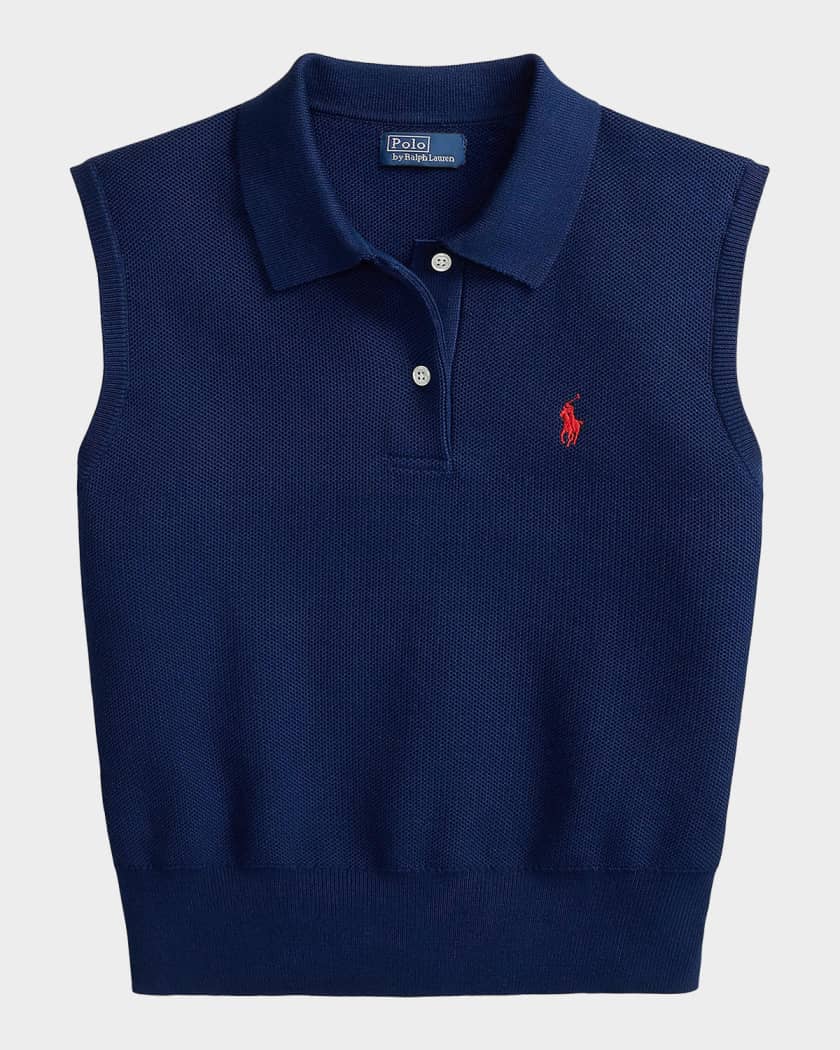 COKO【新品】POLO RALPH LAUREN Polo Ralph Lauren Logo Cotton Crop Polo Top | Neiman Marcus