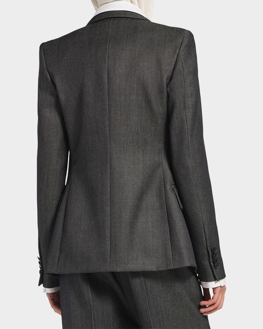 Balenciaga Wool Double-Breasted Tailored Jacket | Neiman Marcus