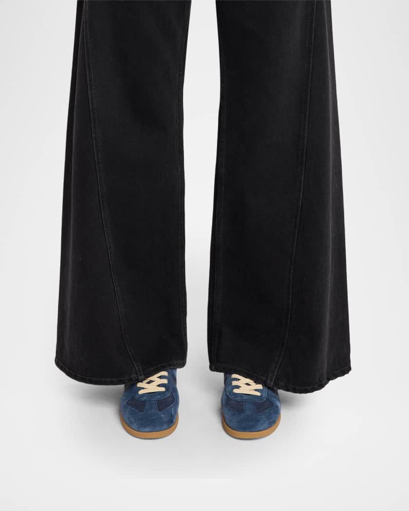 Maison Margiela Replica Mixed Leather Low-Top Sneakers | Neiman Marcus