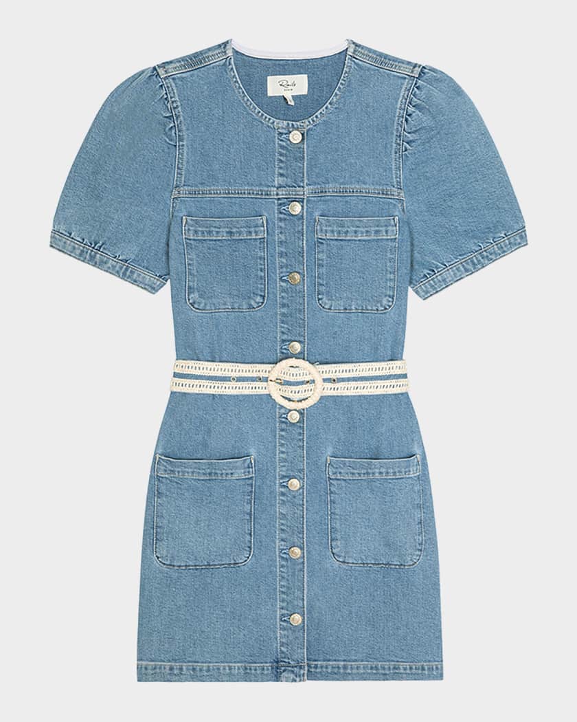 rails denim dress Strand Model is wearing size . Rails Women's Minna Denim Midi-Dress