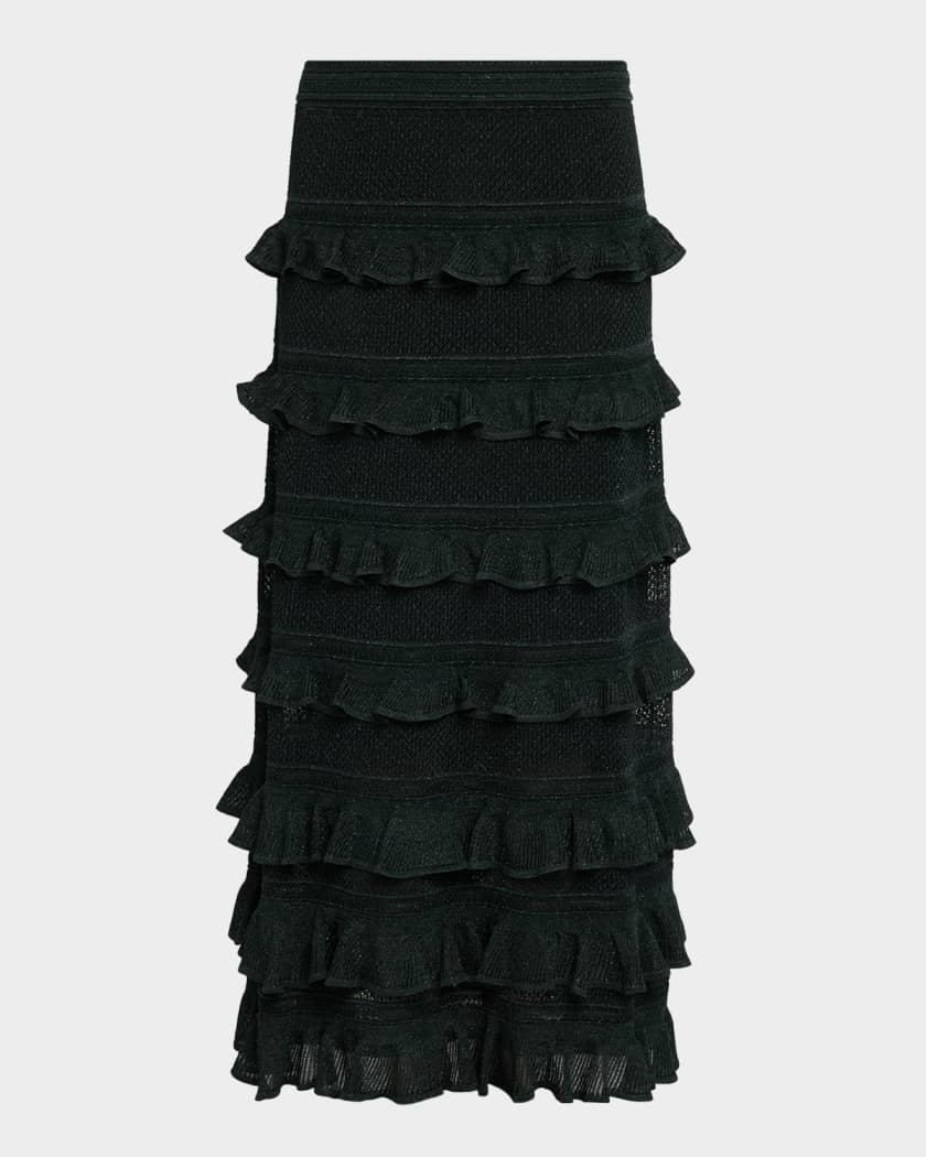 Zimmermann Valiant Frill Midi Skirt | Neiman Marcus