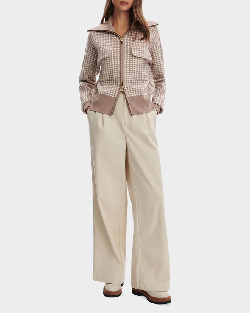 Varley Ablett Houndstooth Jacquard Jacket | Neiman Marcus